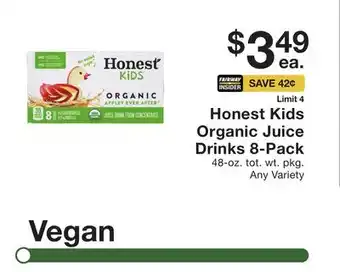 Fairway Store Market Honest Kids Organic Juice Drinks 8-Pack offer