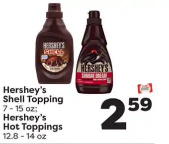 Weis Markets Hershey's Shell Topping 7-15 oz Hershey's Hot Toppings 12.8-14 oz offer