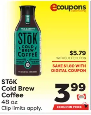 Weis Markets STōK Cold Brew Coffee offer