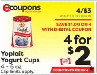 Weis Markets Yoplait Yogurt Cups offer