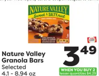 Weis Markets Nature Valley Granola Bars offer