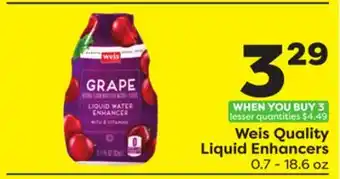 Weis Markets Weis Quality Liquid Enhancers offer