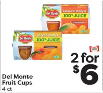 Weis Markets Del Monte Fruit Cups offer