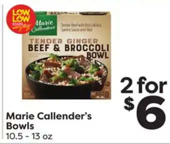 Weis Markets Marie Callender's Bowls offer