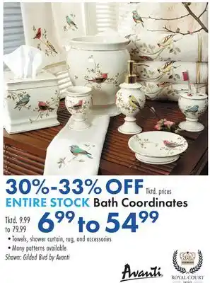 Boscov's ENTIRE STOCK Bath Coordinates offer