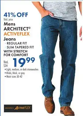 Boscov's Mens ARCHITECT ACTIVEFLEX Jeans offer