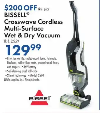 Boscov's BISSELL Crosswave Cordless Multi-Surface Wet & Dry Vacuum offer