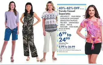 Boscov's Trendy Casual Separates offer