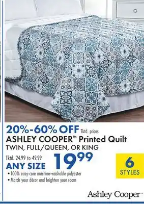 Boscov's ASHLEY COOPER Printed Quilt offer