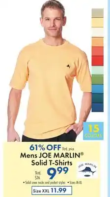 Boscov's Mens JOE MARLIN Solid T-Shirts offer