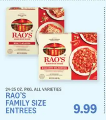 Kings Food Markets RAO'S FAMILY SIZE ENTREES offer