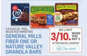 Kings Food Markets GENERAL MILLS FIBER ONE OR NATURE VALLEY GRANOLA BARS offer