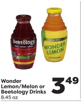 Weis Markets Wonder Lemon/Melon or Beetology Drinks offer