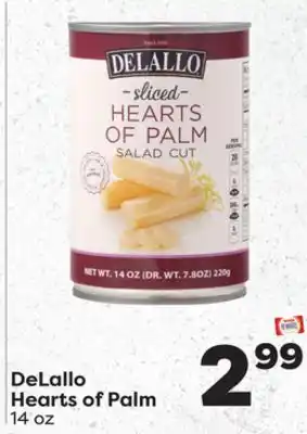 Weis Markets DeLallo Hearts of Palm offer