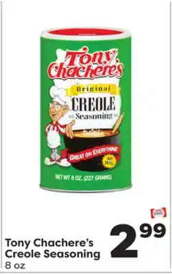 Weis Markets Tony Chachere's Creole Seasoning offer