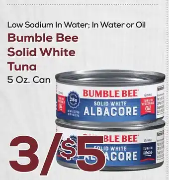 DeCicco & Sons Bumble Bee Solid White Tuna offer