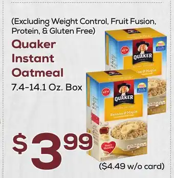 DeCicco & Sons Quaker Instant Oatmeal offer