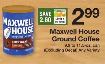 The Fresh Grocer Ground Coffee offer