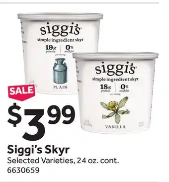 Stop&Shop Siggi's Skyr offer