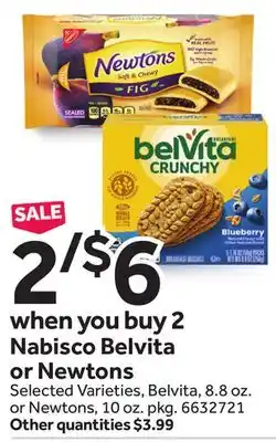 Stop&Shop Nabisco Belvita or Newtons offer