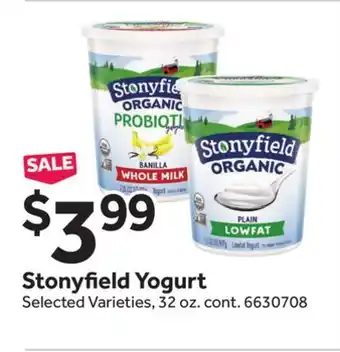 Stop&Shop Stonyfield Yogurt offer