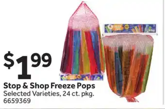 Stop&Shop Stop & Shop Freeze Pops offer