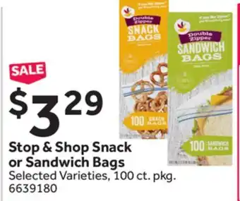 Stop&Shop Stop & Shop Snack or Sandwich Bags offer