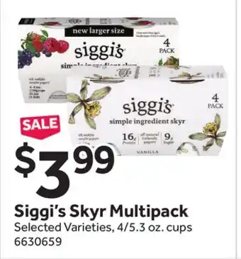 Stop&Shop Siggi's Skyr Multipack offer