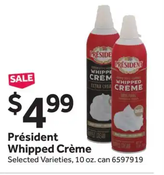 Stop&Shop Président Whipped Crème offer