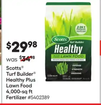 Lowe's Scotts Turf Builder Healthy Plus Lawn Food 4, 000-sq ft offer