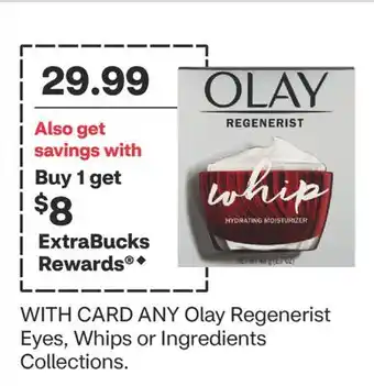 CVS ANY Olay Regenerist Eyes, Whips or Ingredients Collections offer