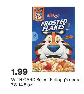 CVS Select Kellogg's cereal 7.8-14.5 oz offer