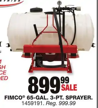 Blain's Farm & Fleet FIMCO 65-GAL. 3-PT. SPRAYER offer