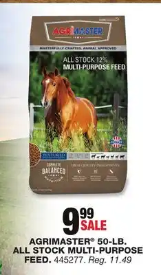 Blain's Farm & Fleet AGRIMASTER 50-LB. ALL STOCK MULTI-PURPOSE FEED offer