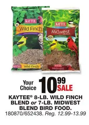 Blain's Farm & Fleet KAYTEE 8-LB. WILD FINCH BLEND or 7-LB. MIDWEST BLEND BIRD FOOD offer