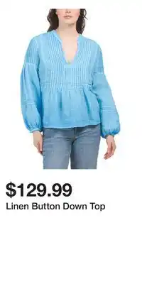 TJ Maxx Linen Button Down Top offer