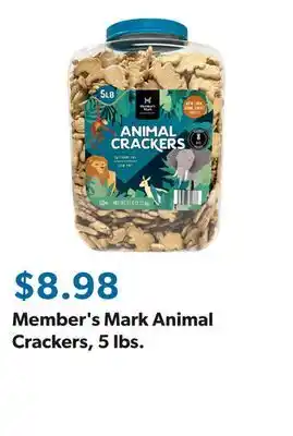 Sam's Club Member's Mark Animal Crackers, 5 lbs offer