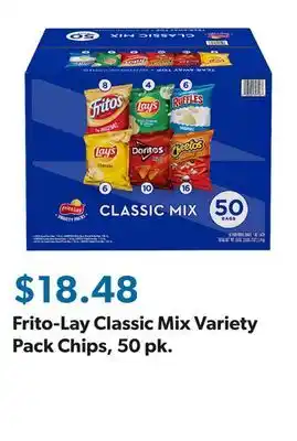 Sam's Club Frito-Lay Classic Mix Variety Pack Chips, 50 pk offer