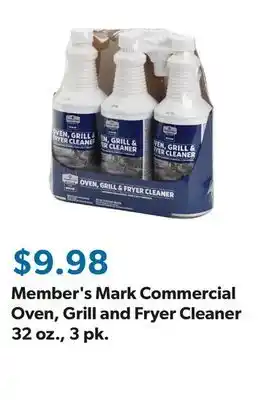 Sam's Club Member's Mark Commercial Oven, Grill and Fryer Cleaner 32 oz., 3 pk offer