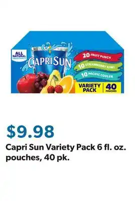 Sam's Club Capri Sun Variety Pack 6 fl. oz. pouches, 40 pk offer