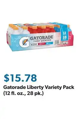 Sam's Club Gatorade Liberty Variety Pack (12 fl. oz., 28 pk.) offer