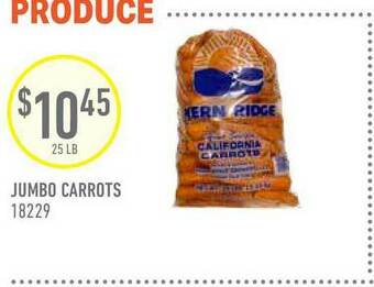 US Foods Chef's Store Jumbo Carrots offer