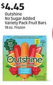 Aldi Outshine No Sugar Added Variety Pack Fruit Bars offer