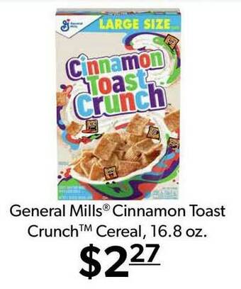 Commissary General Mills® Cinnamon Toast Crunch Cereal, 16.8 Oz. offer