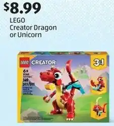 Aldi LEGO Creator Dragon or Unicorn offer