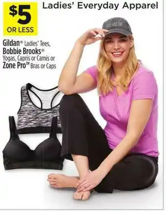 Dollar General Ladies' Everyday Apparel : Gildan® Ladies' Tees, Boddie Brooks®, Zone Pro Bras Or Caps offer
