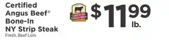 ShopRite Bone-In NY Strip Steak offer