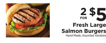 ShopRite Fresh Large Salmon Burgers offer