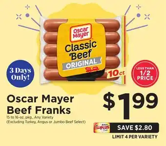 ShopRite Beef Franks offer