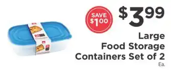 ShopRite Large Food Storage Containers Set of 2 offer